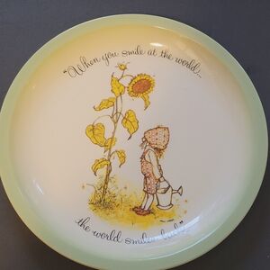 Holly Hobbie Collectors Plate 1972 When you smile at the world..